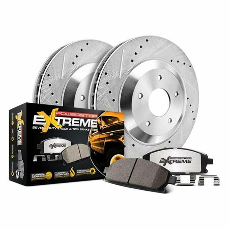 HOMEWARDBOUND 1-Click Extreme Z36 Truck - Tow Drilled & Slotted Rear Brake Kit HO3643389